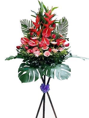 Grand Opening Flower Basket Stand flower-basket-0106