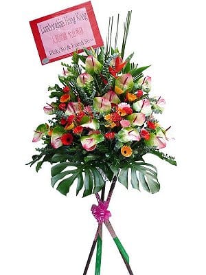 Grand Opening Flower Basket Stand flower-basket-0110