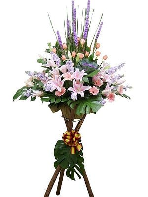 Grand Opening Flower Basket Stand flower-basket-0160