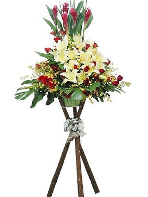 Grand Opening Flower Basket Stand flower-basket-0161