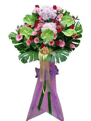 Grand Opening Flower Basket Stand flower-basket-0265