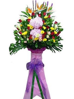 Grand Opening Flower Basket Stand flower-basket-0266