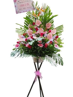 Grand Opening Flower Basket Stand flower-basket-0275