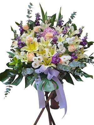 Grand Opening Flower Basket Stand flower-basket-0812