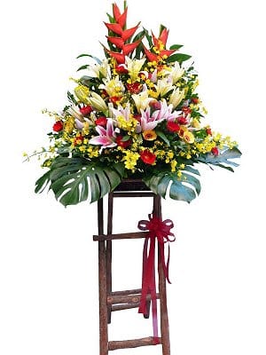 Grand Opening Flower Basket Stand flower-basket-0830