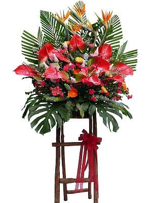 Grand Opening Flower Basket Stand flower-basket-0831