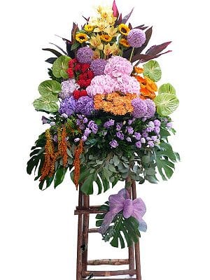 Grand Opening Flower Basket Stand flower-basket-0832